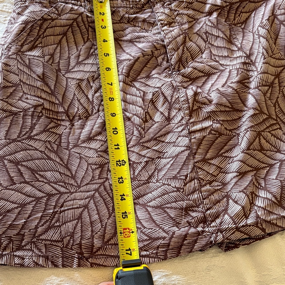 White Stag Women’s Leaf-Print Athletic Skort Brown/Tan EUC 14 - Picture 6 of 11